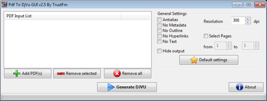 PDF To DjVu GUI