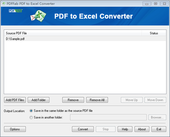 PDFFab PDF to Excel Converter