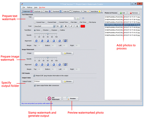 PhotoX Batch Watermark Creator