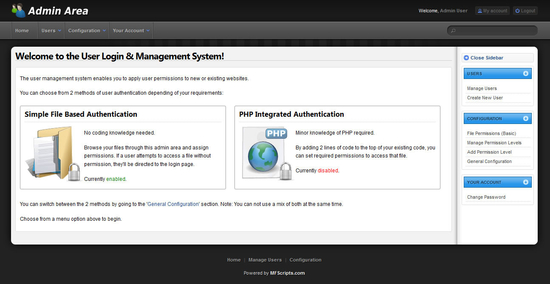 PHP Login & User Management