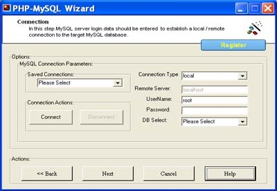 PHP MySQL Wizard