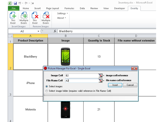 Picture Manager For Excel