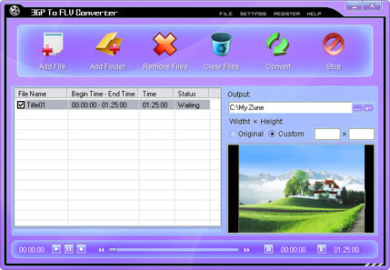 PopSoft 3GP To FLV Converter