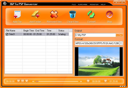 PopSoft 3GP To PSP Converter