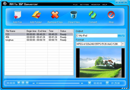 PopSoft AVI To 3GP Converter