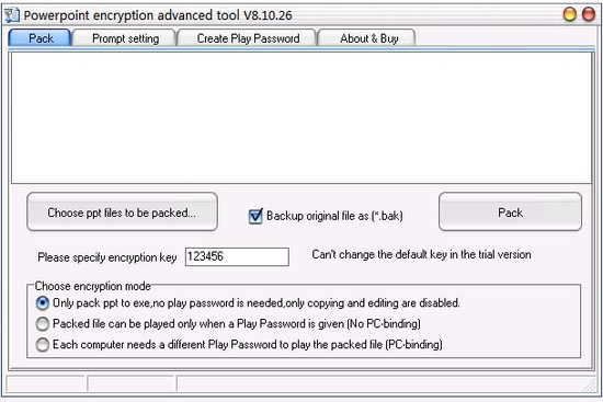 Powerpoint encryption advanced tool