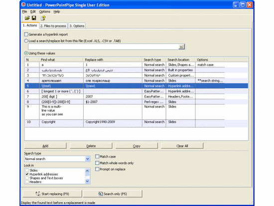 PowerPointPipe Search and Replace
