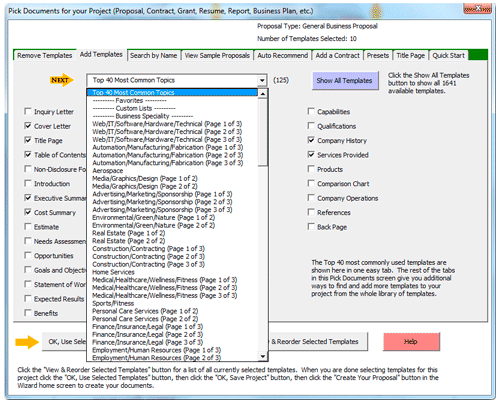 Proposal Pack Wizard Software