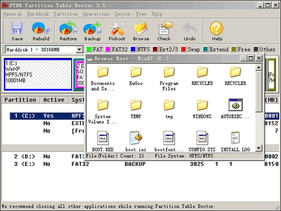 PTDD Partition Table Doctor