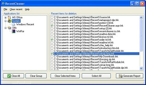 RecentCleaner