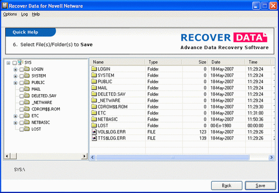 Recover Data Novell NSS Data Recovery