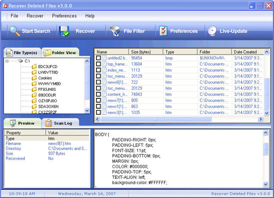 Recover Deleted Files