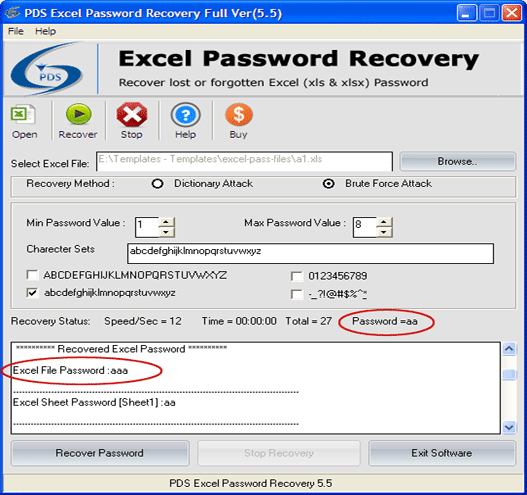 Recover MS Excel Password