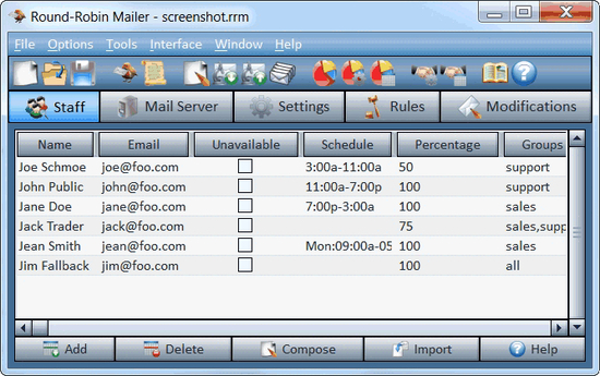 Round-Robin Mailer