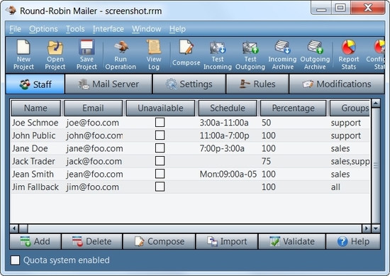 Round-Robin Mailer