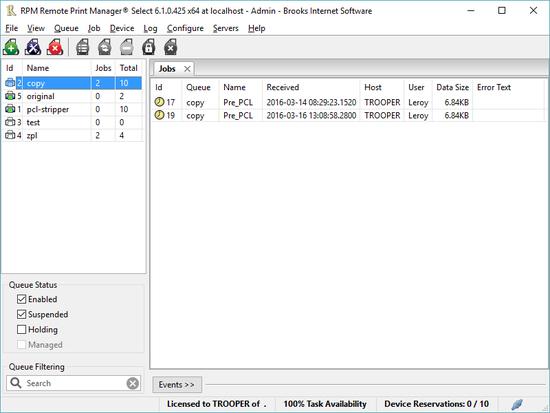 RPM Remote Print Manager Select 64 Bit