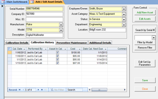 SBS Asset Tracking Database