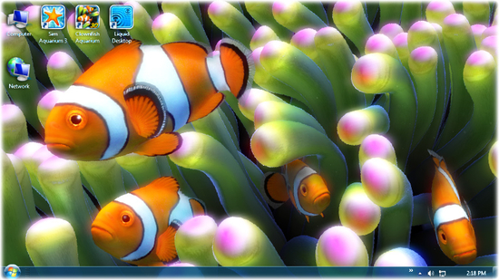 Sim Aquarium - Clownfish Live Wallpaper