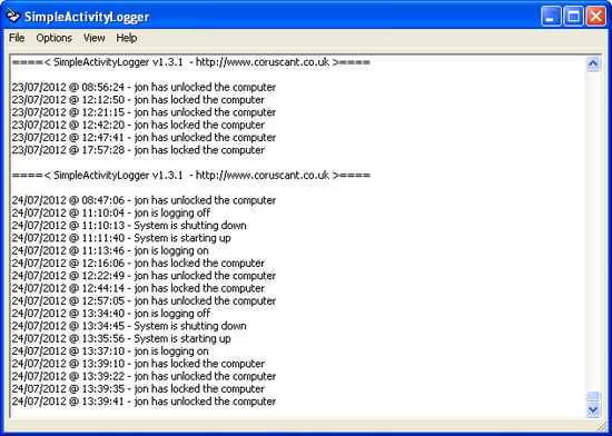 SimpleActivityLogger