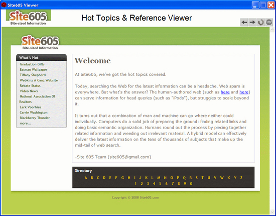 Site605 Reference Viewer