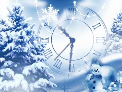 Snowfall Clock Screensaver