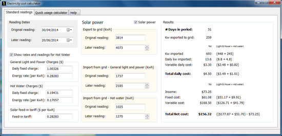 Solways Electricity Cost Calculator