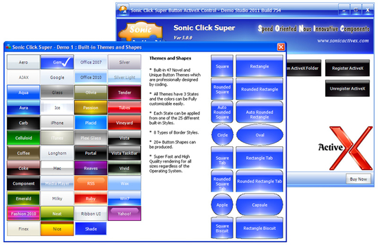 Sonic Click Mega Button ActiveX Control