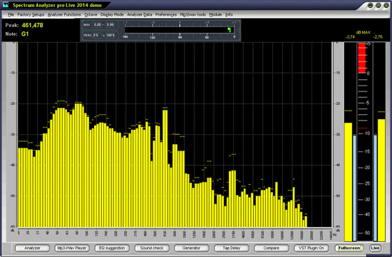 Spectrum Analyzer pro Live