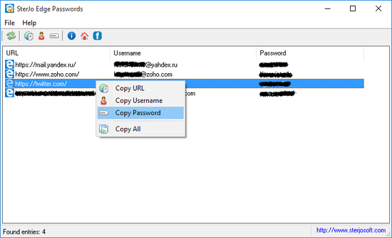 SterJo Edge Passwords