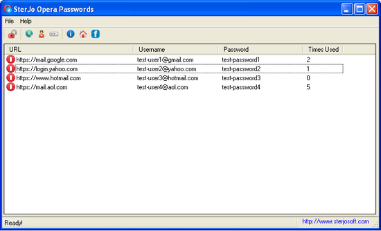 SterJo Opera Passwords