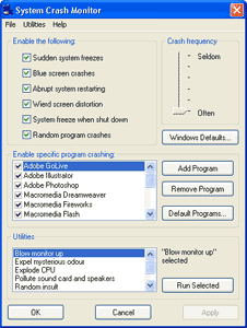 System Crash Monitor