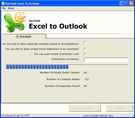 SysTools Excel to Outlook