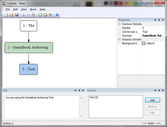 The GameBook Authoring Tool