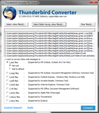 Thunderbird emails to Outlook 2013