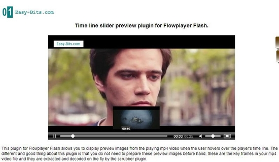 Time line thumbnails plugin Flowplayer