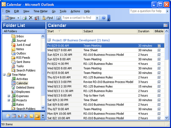 Time Meter for Microsoft Outlook