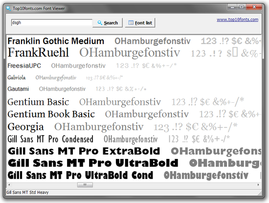 Top10fonts.com Font Viewer