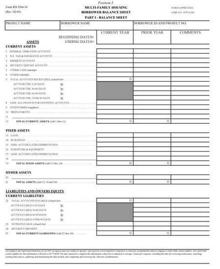 USDA Rural Development Form 3560-10