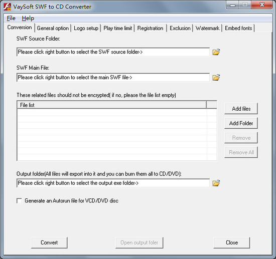 VaySoft SWF to CD Converter