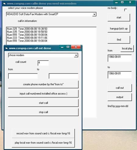 Voice modem OCX ActiveX compnp Tel SDK