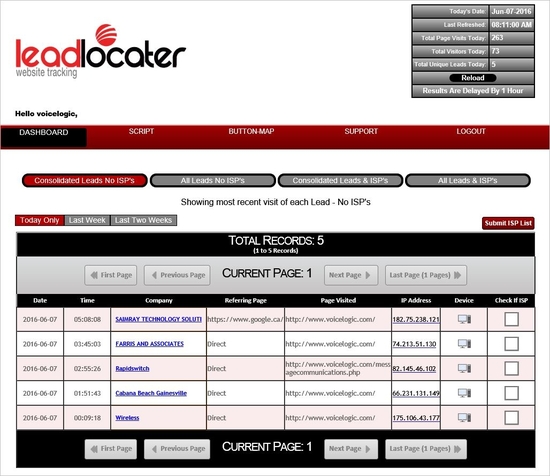 Voicelogic.com LeadLocater