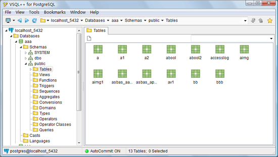 VSQL++ for PostgreSQL