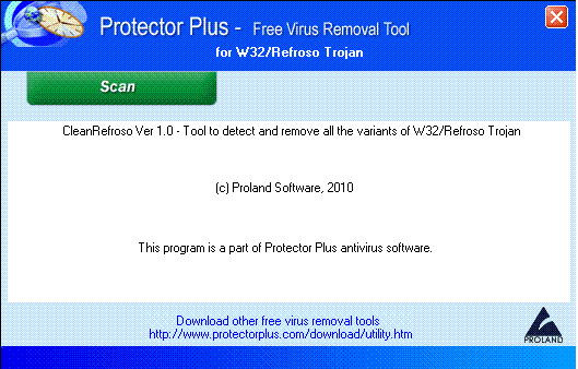 W32/Refroso Trojan Removal Tool.