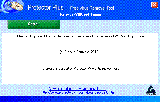 W32/VBKrypt Trojan Removal Tool.