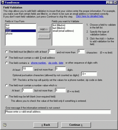 Web Form Processor and Validator