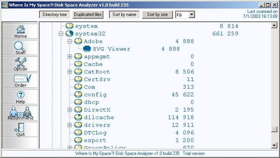 Where Is My Space?! Disk Space Analyzer