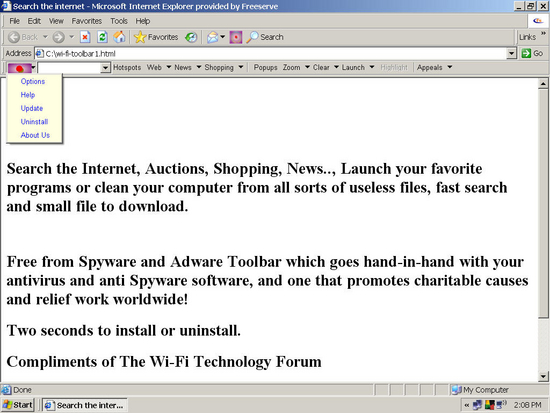 Wi-Fi Toolbar