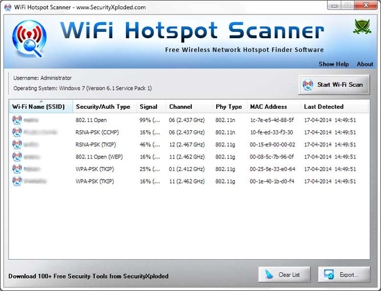 WiFi Hotspot Scanner