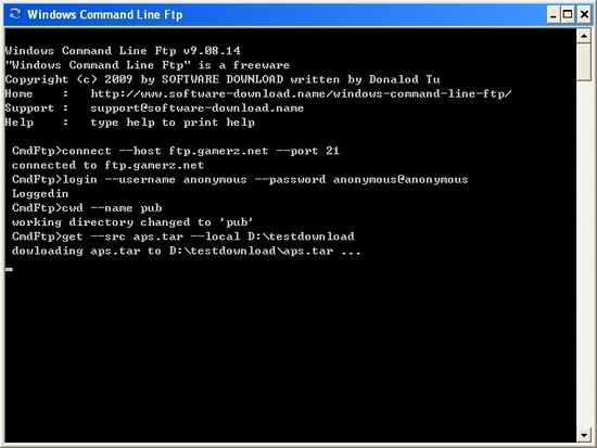 Windows Command Line Ftp