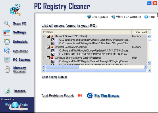 Windows Registry Cleaner